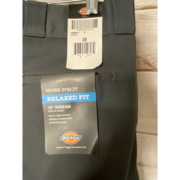 Dickies Men's Size 38 Relaxed Fit Work Shorts Black 13" Inseam Mid Rise NWT - Picture 8 of 9